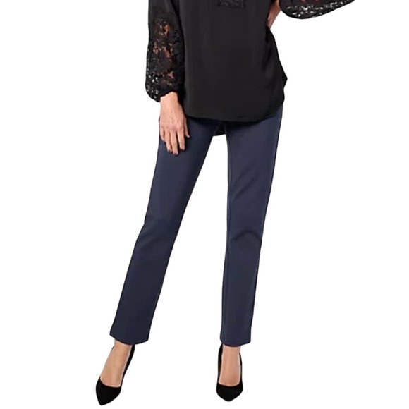 Belle by Kim Gravel Pants - Belle by Kim Gravel Reg Perfect Ponte Straight Leg Pant NIGHT SKY NWOT SIZE 10